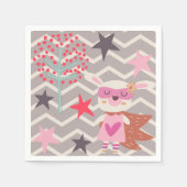 Girl Superheld Bunny Servetten (Voorkant)
