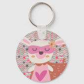Girl Superheld Bunny Sleutelhanger (Voorkant)