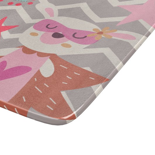 Girl Superheld Bunny Snijplank (Hoek)