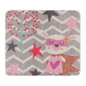 Girl Superheld Bunny Snijplank (Voorkant)