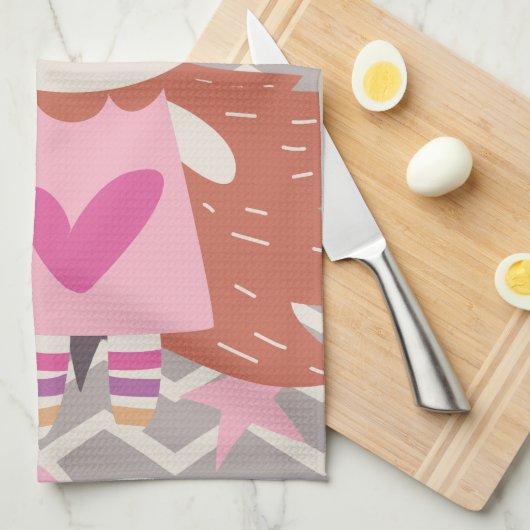 Girl Superheld Bunny Theedoek (Quarter Fold)