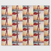 Girl Superheld Cadeaupapier (Vlak)