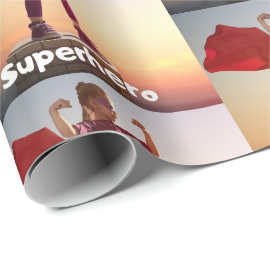 Girl Superheld Cadeaupapier (Rol Hoek)