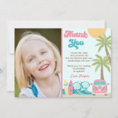 Girl Surf Up Beach Birthday Dank je kaarten (Voorkant)