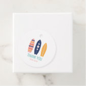 Girl Surfboard Beach Bedankjes Labels (In situ)