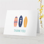 Girl Surfboard Beach Kaart (Gele Bloem)