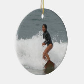 Girl Surfing Ornament (Rechts)