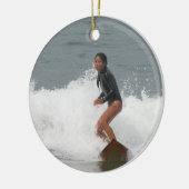 Girl Surfing Ornament (Links)