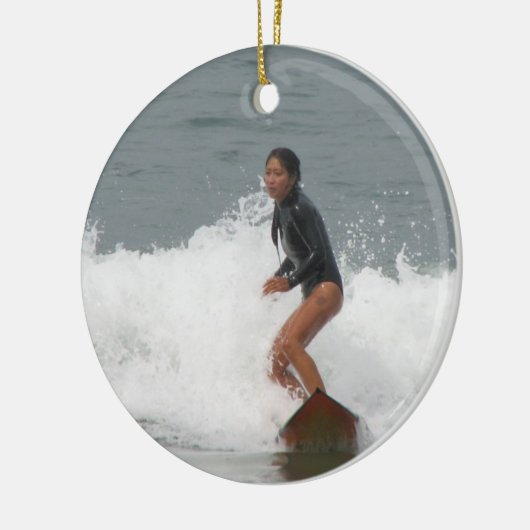 Girl Surfing Ornament (Links)