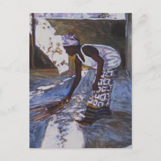 Girl Sweeping I 2002 Briefkaart (Voorkant)