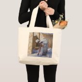 Girl Sweeping II 2002 Grote Tote Bag (Voorkant (product))