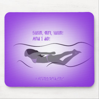 Girl Swimmer Mouse Mat Muismat
