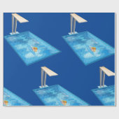 Girl Swimming Cadeaupapier (Vlak)