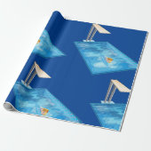 Girl Swimming Cadeaupapier (Uitgerold)