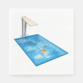 Girl Swimming Servet (Voorkant)