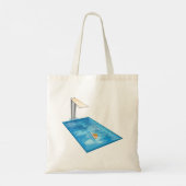 Girl Swimming Tote Bag (Achterkant)