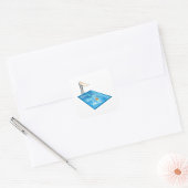 Girl Swimming Vierkante Sticker