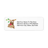 Girl Swinging Monkey Etiket (Voorkant)
