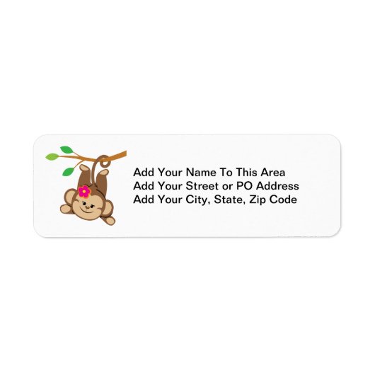 Girl Swinging Monkey Etiket (Voorkant)