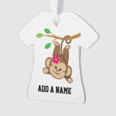 Girl Swinging Monkey Ornament (voorkant)