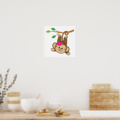 Girl Swinging Monkey Poster (Keuken)