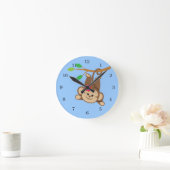 Girl Swinging Monkey Ronde Klok (Huis)