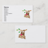 Girl Swinging Monkey Visitekaartje (Voorkant / Achterkant)