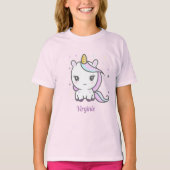 Girl T-Shirt met een Cute Unicorn (Voorkant)