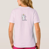 Girl T-Shirt met een Cute Unicorn (Achterkant)