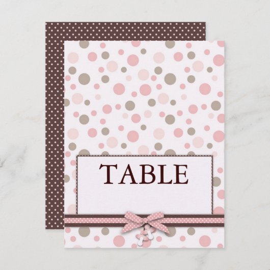Girl Table Card Kaart (Voorkant / Achterkant)