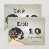  Girl Table Number-kaarten Briefkaart (Voorkant / Achterkant)