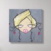 "Girl Talk" Wrapped Canvas, 12"x12" Canvas Afdruk (Voorkant)