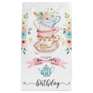 Girl Tea Party - Birthday Small Gift Bag Klein Cadeauzakje