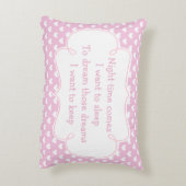 Girl Teddy Bear en Hearts Accent Kussen (Achterkant (Verticaal))