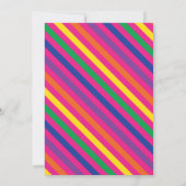 Girl Teddy Bear Rainbow 1e Birthday Cute Kaart (Achterkant)