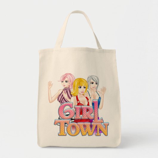 Girl Town Canvas tas (Voorkant)