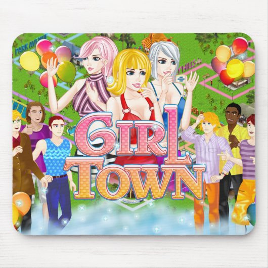 Girl Town Mousepad Muismat (Voorkant)