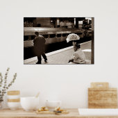 Girl Train Flower Poster (Keuken)