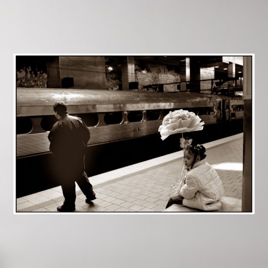 Girl Train Flower Poster (Voorkant)