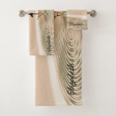 Girl Tree Silhouette Yoga Bad Handdoek (Insitu)