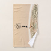 Girl Tree Silhouette Yoga Bad Handdoek (Handdoek)