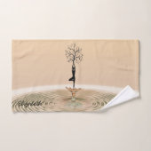 Girl Tree Silhouette Yoga Bad Handdoek (Handdoek)