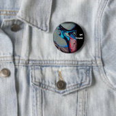 'Girl Trouble'-Button Ronde Button 5,7 Cm (In situ)