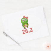 Girl Turtle 26.2 (marathon) Ovale Sticker (Envelop)