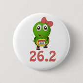 Girl Turtle 26.2 (marathon) Ronde Button 5,7 Cm (Voorkant)