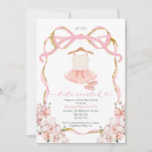 Girl Tutu Uitnodiging voor Baby shower (Voorkant)