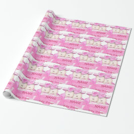 Girl Twins Baby shower Gift Wrapping paper Cadeaupapier