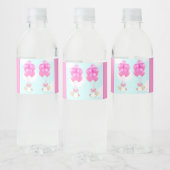 Girl Twins Baby shower Waterfles Etiket (Flessen)