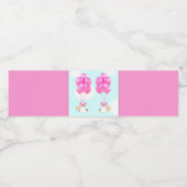 Girl Twins Baby shower Waterfles Etiket (Enkel label)