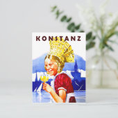 Girl uit Konstanz, Duitsland Briefkaart (Staand voorkant)
